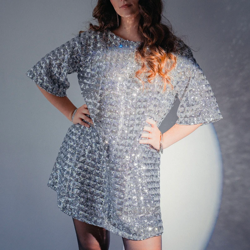 Tissu Tulle Brodé, Paillettes - Stellare