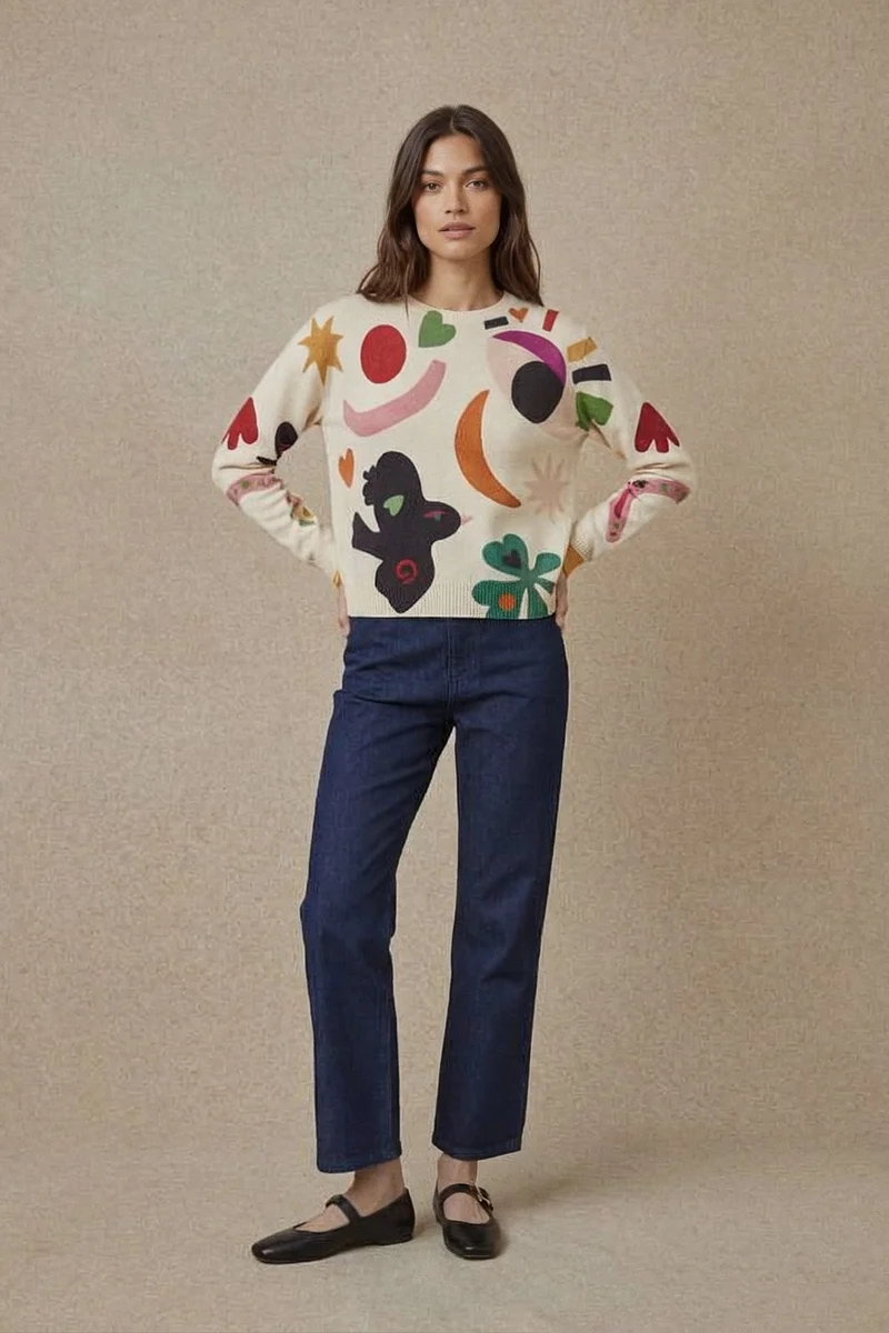 Pull en laine Soi x Leona Rose