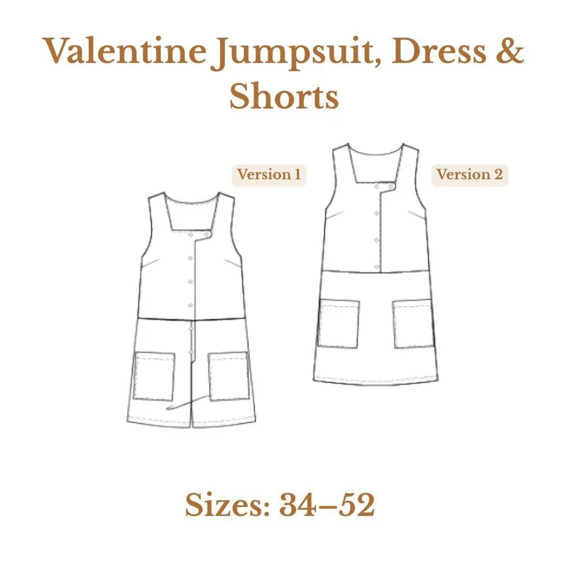 PATRON DE COUTURE PDF | Combinaison, robe & short Valentine | Maéli Paris | FRANÇAIS SEULEMENT