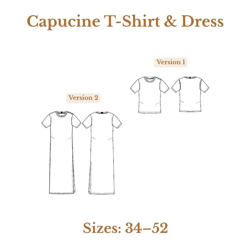 PATRON DE COUTURE PDF | T-Shirt & Robe Capucine | Maéli Paris | FRANÇAIS SEULEMENT