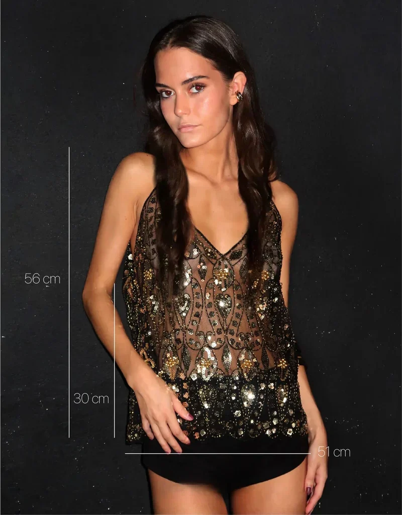 Kate Haut Femme – Top Élégant Orné de Détails Luxueux et Coupe Confortable