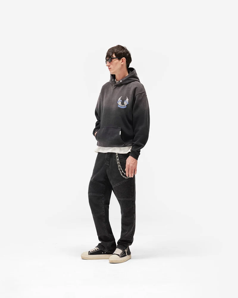 Represent X Belstaff Born To Bike Hoodie - Aged Black
