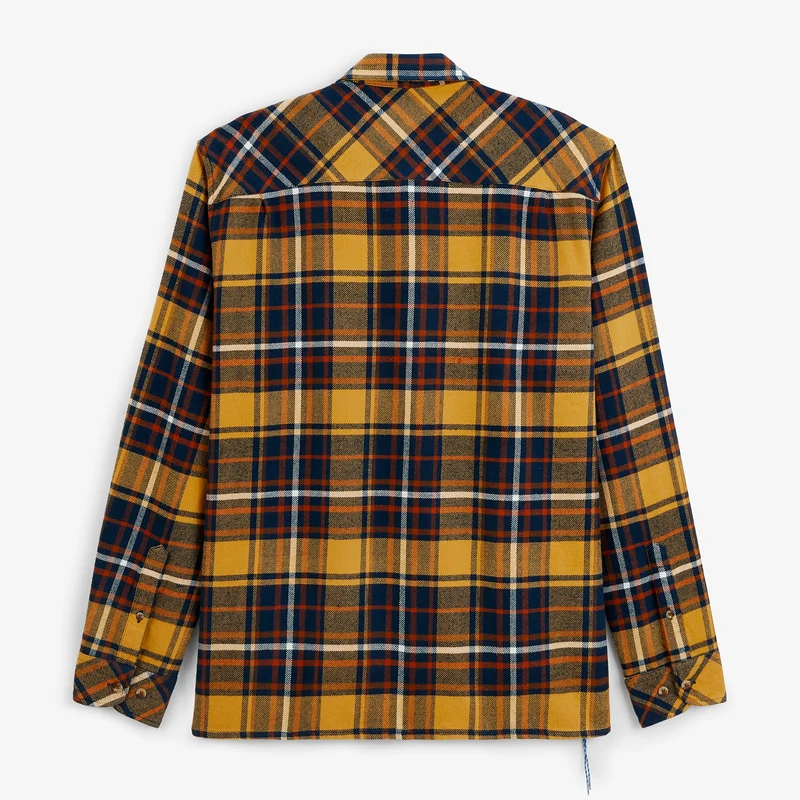 Surchemise chevron carreaux tartan jaune moutarde SBPLAY