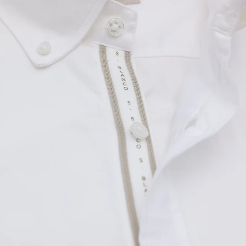 Chemise manches longues Oxford blanche Sangle SB