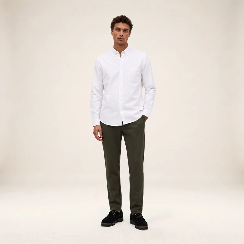 Chemise manches longues Oxford blanche Sangle SB