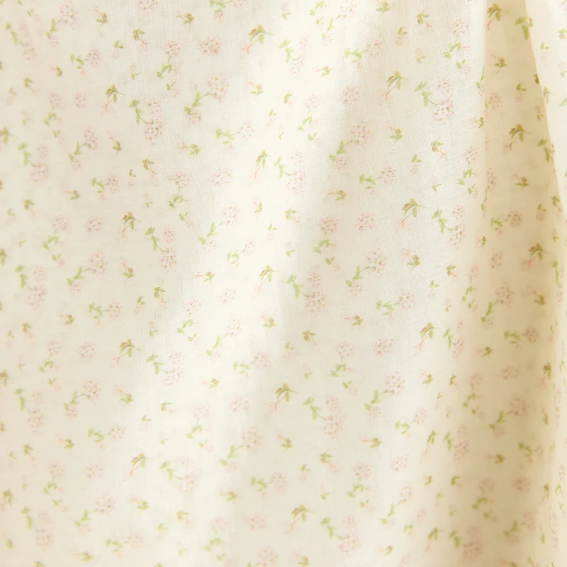 Robe Mini à Detail Nœud - Crème Florale