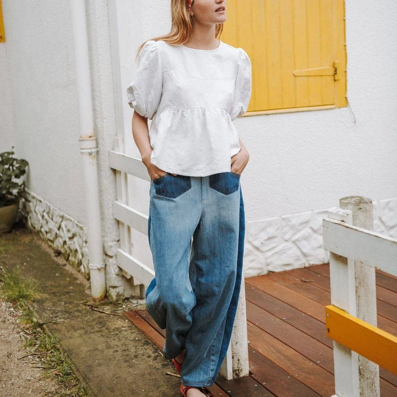PATRON DE COUTURE PDF | Pantalon & Salopette Anaïs Barrel | Maéli Paris | BILINGUE (FR / EN)