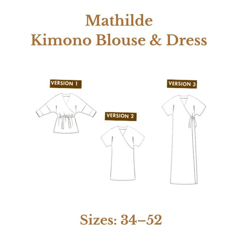 PATRON DE COUTURE PDF | Blouse & Robe Kimono Mathilde | Maéli Paris | FRANÇAIS SEULEMENT