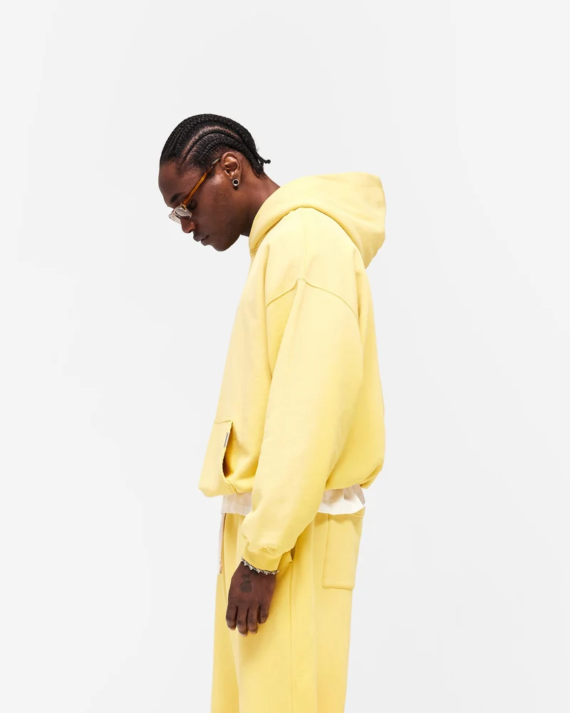 Initial Oversized Hoodie - Canary Yellow