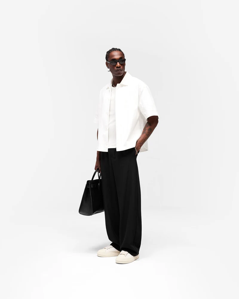 Initial Short Sleeve Shirt - Flat White