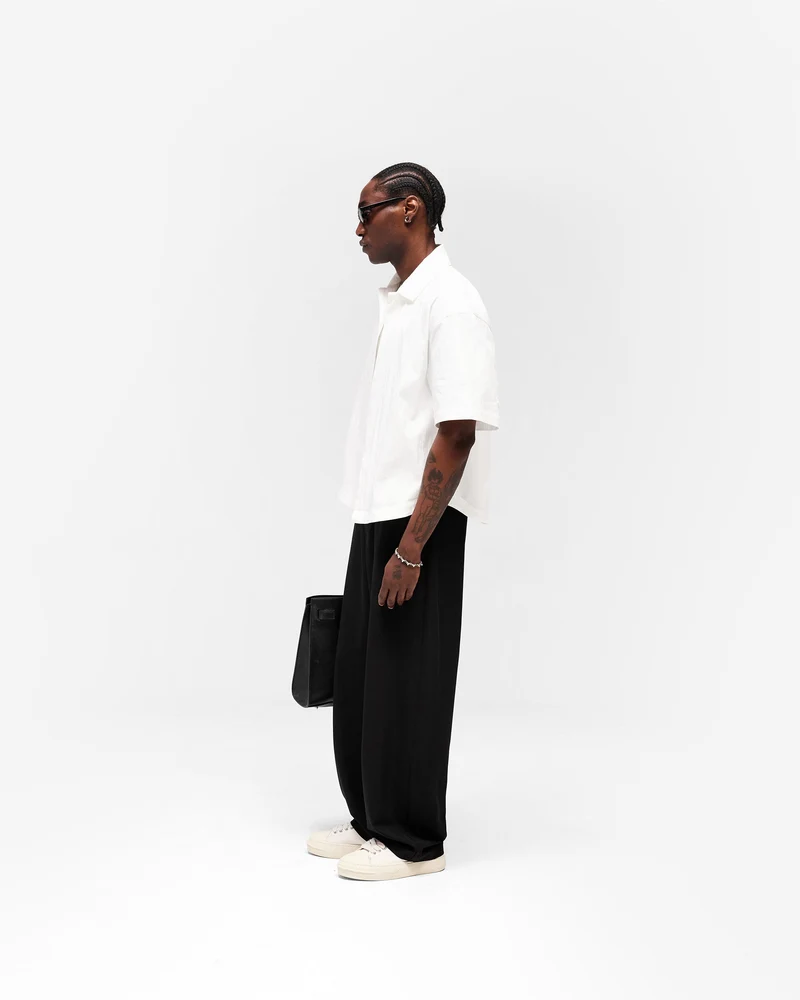 Initial Short Sleeve Shirt - Flat White