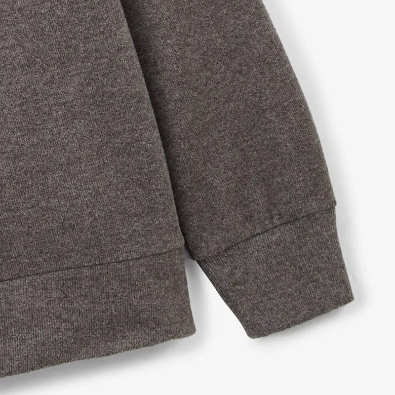 Sweat zippé avec col polo Souleman marron shitake SBPLAY