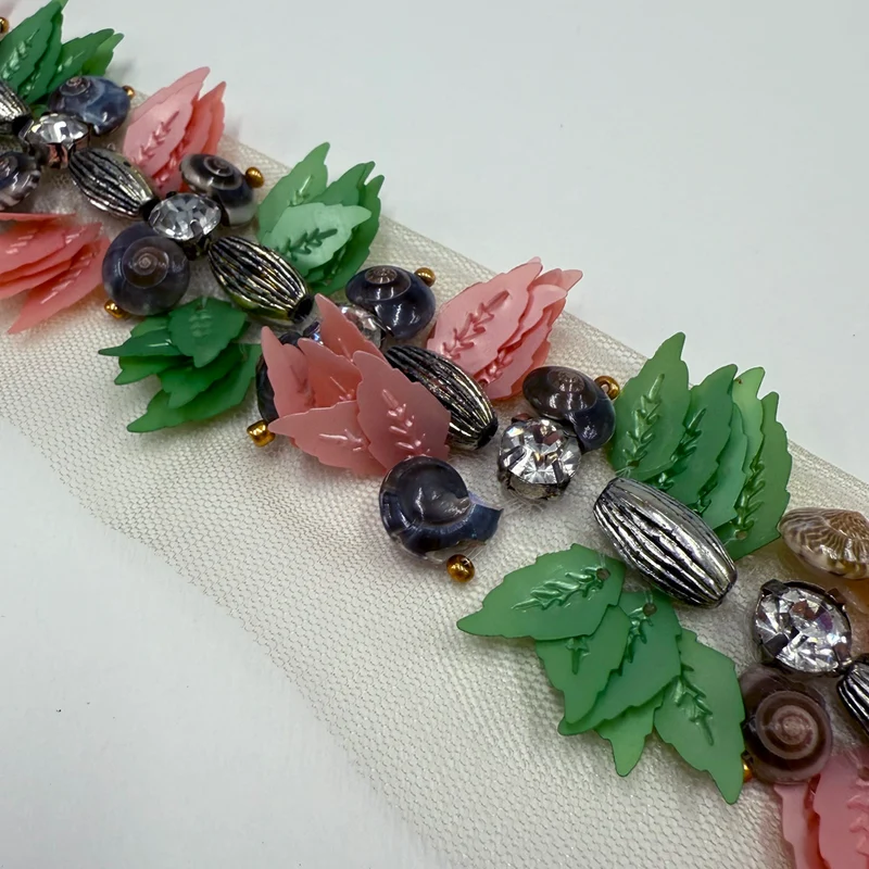 Galon Brodé, Perles Strass - Scoglio