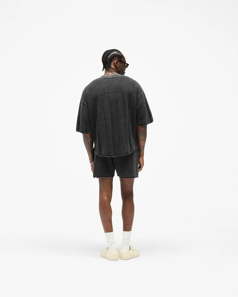 Knitted Varsity Jersey - Vintage Grey