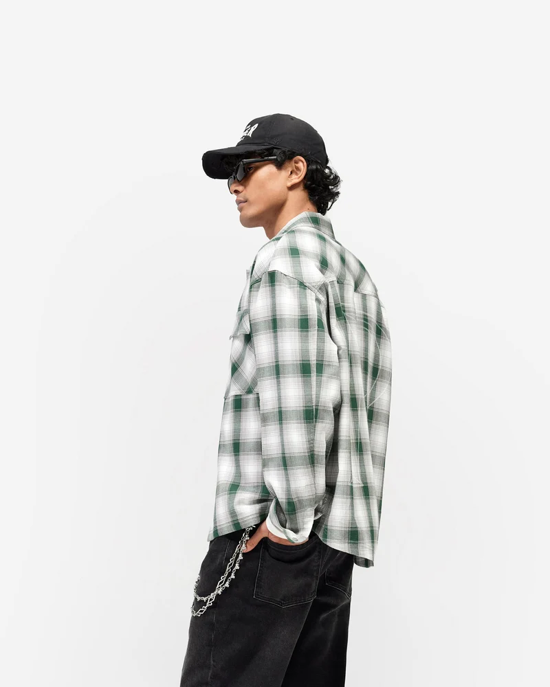 Waffle Flannel - Dark Green