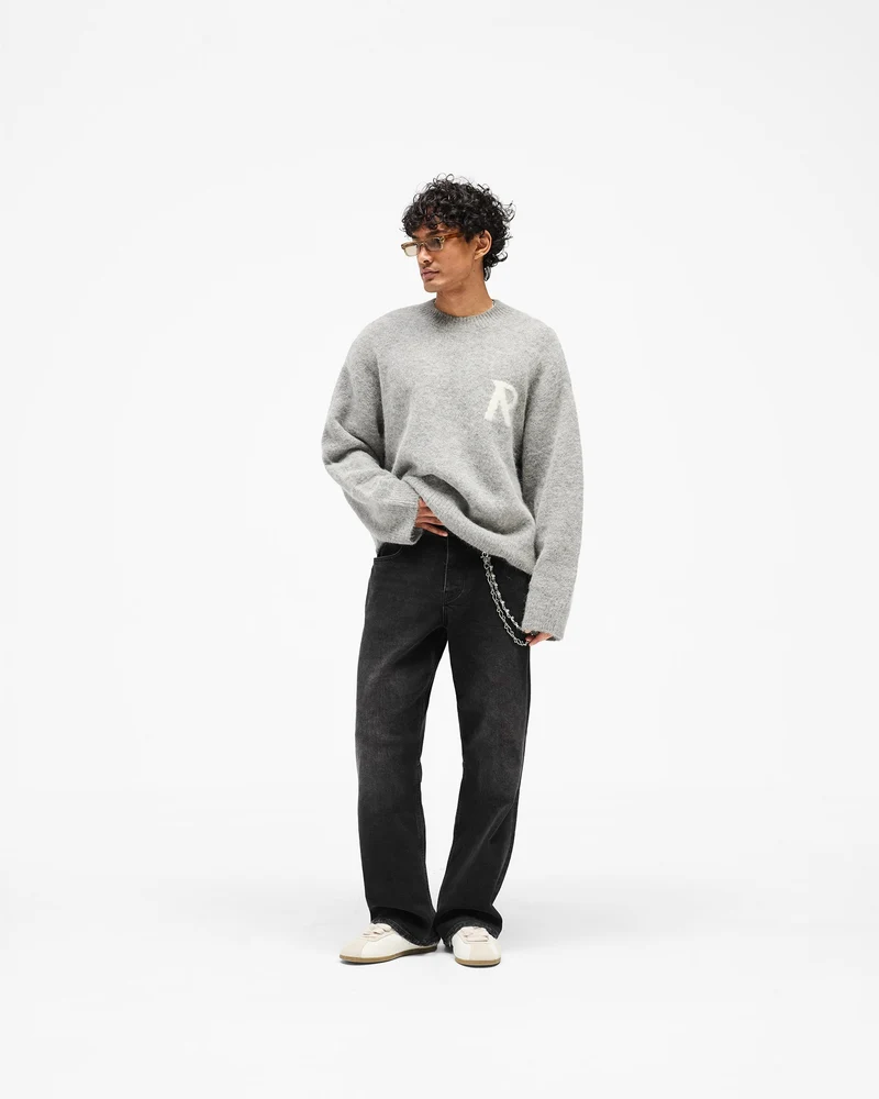 Logo Knit Sweater - Grey