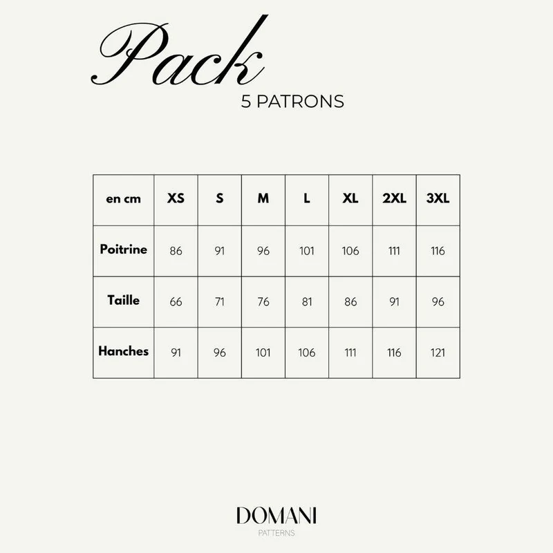 BUNDLE DE PATRONS DE COUTURE PDF | Collection FW25 | Domani Patterns | FRANÇAIS SEULEMENT
