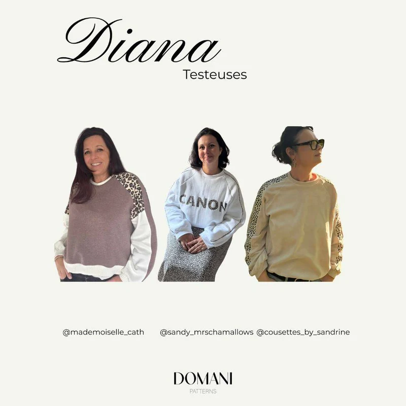 PATRON DE COUTURE PDF | Haut & robe Diana | Domani Patterns | FRANÇAIS SEULEMENT