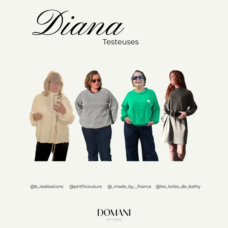 PATRON DE COUTURE PDF | Haut & robe Diana | Domani Patterns | FRANÇAIS SEULEMENT
