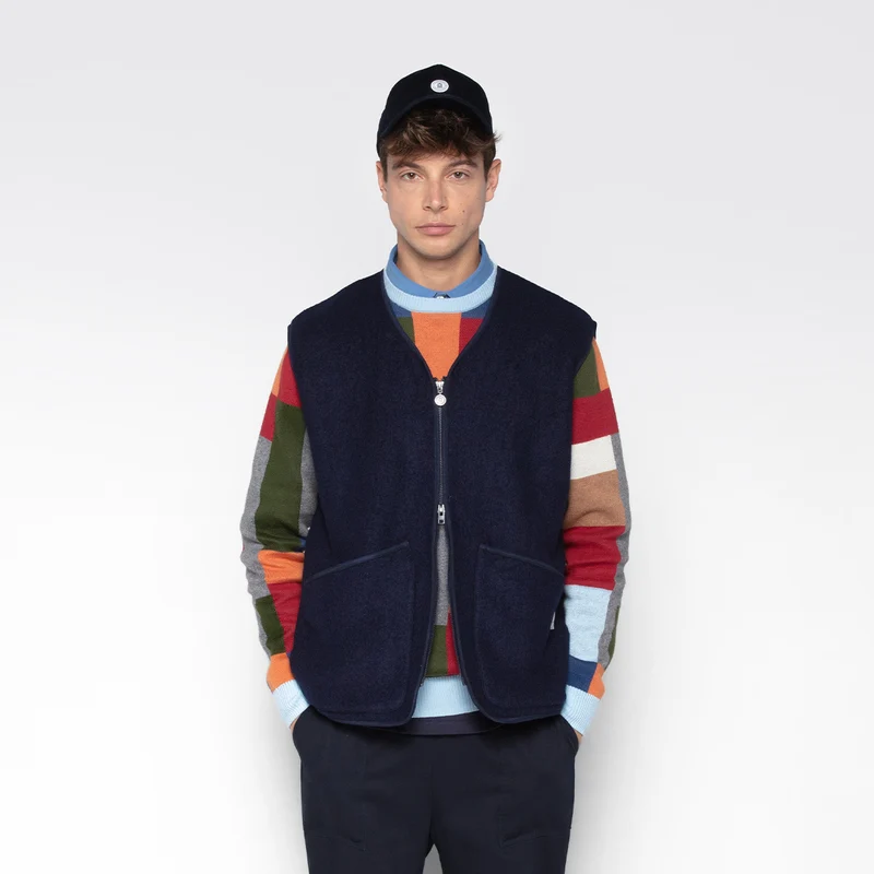 Veste polaire sans manches bleu dark navy Worker SBPLAY