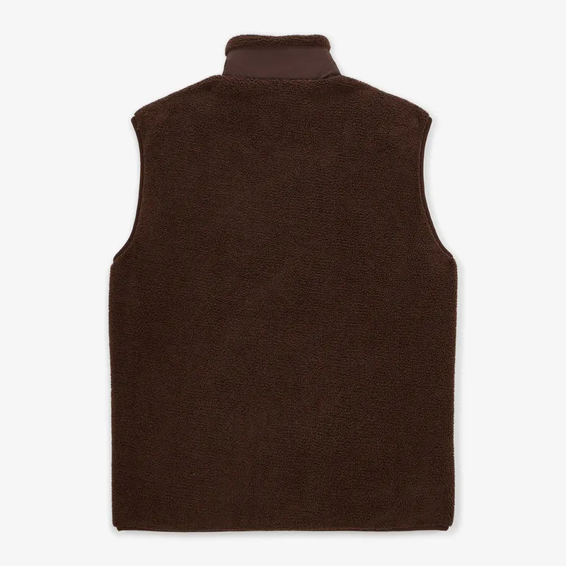 Gilet polaire sherpa sans manches marron Montréal SBPLAY