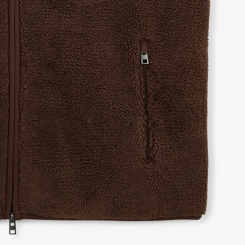 Gilet polaire sherpa sans manches marron Montréal SBPLAY