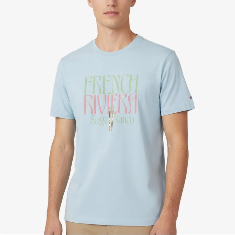 T-shirt manches courtes Toumani bleu ciel