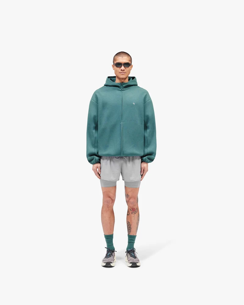 247 Form Zip Hoodie - Teal