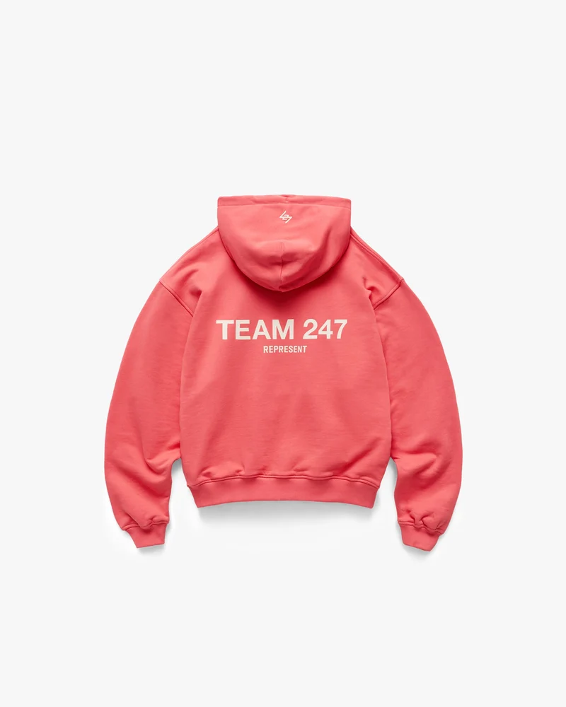 Team 247 Oversized Hoodie - Racing Red