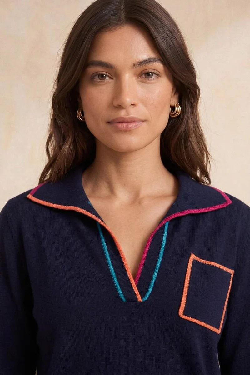 Pull Paolo Bleu Profond
