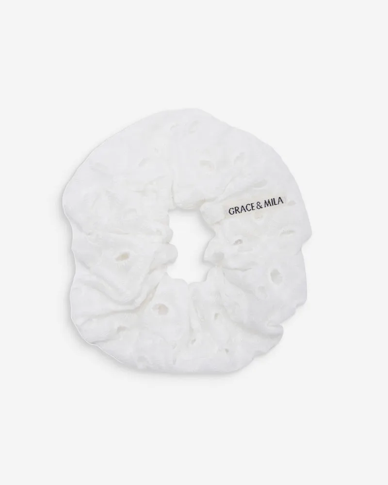 Set de chouchous en coton ecru Wilkins