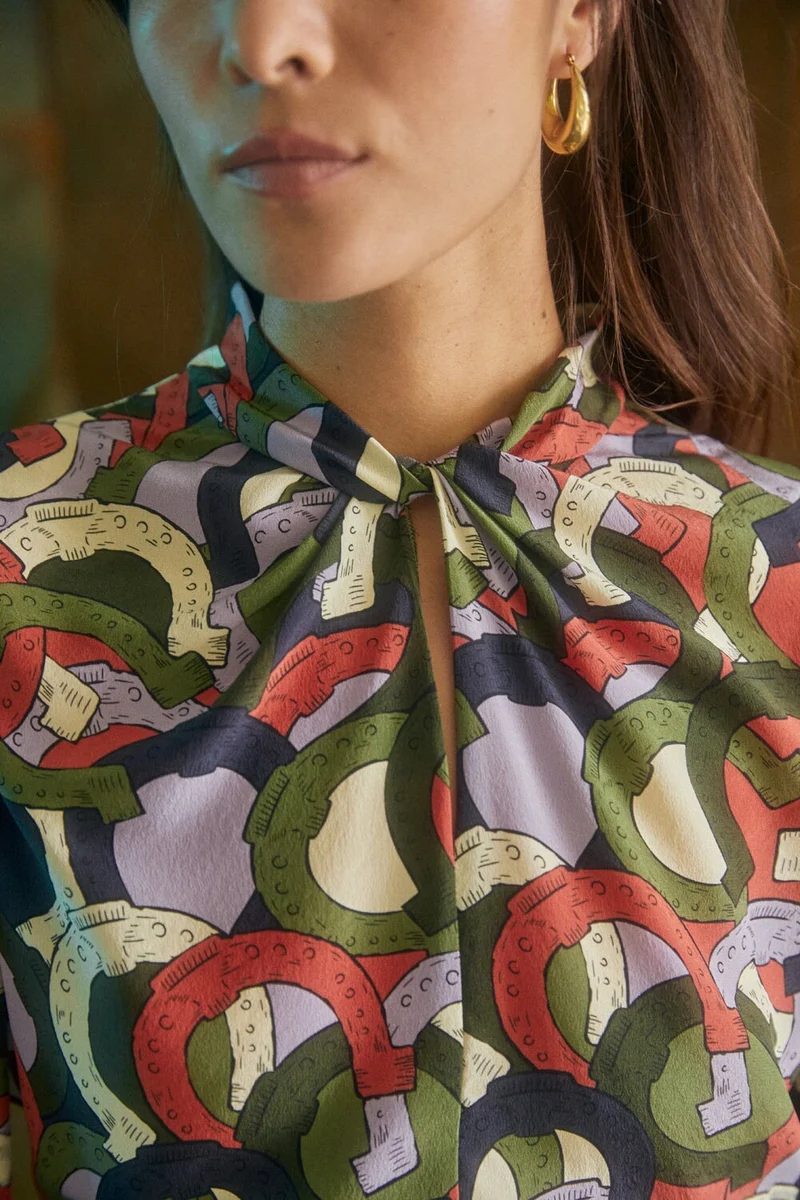 Blouse Olympe en soie Pégase