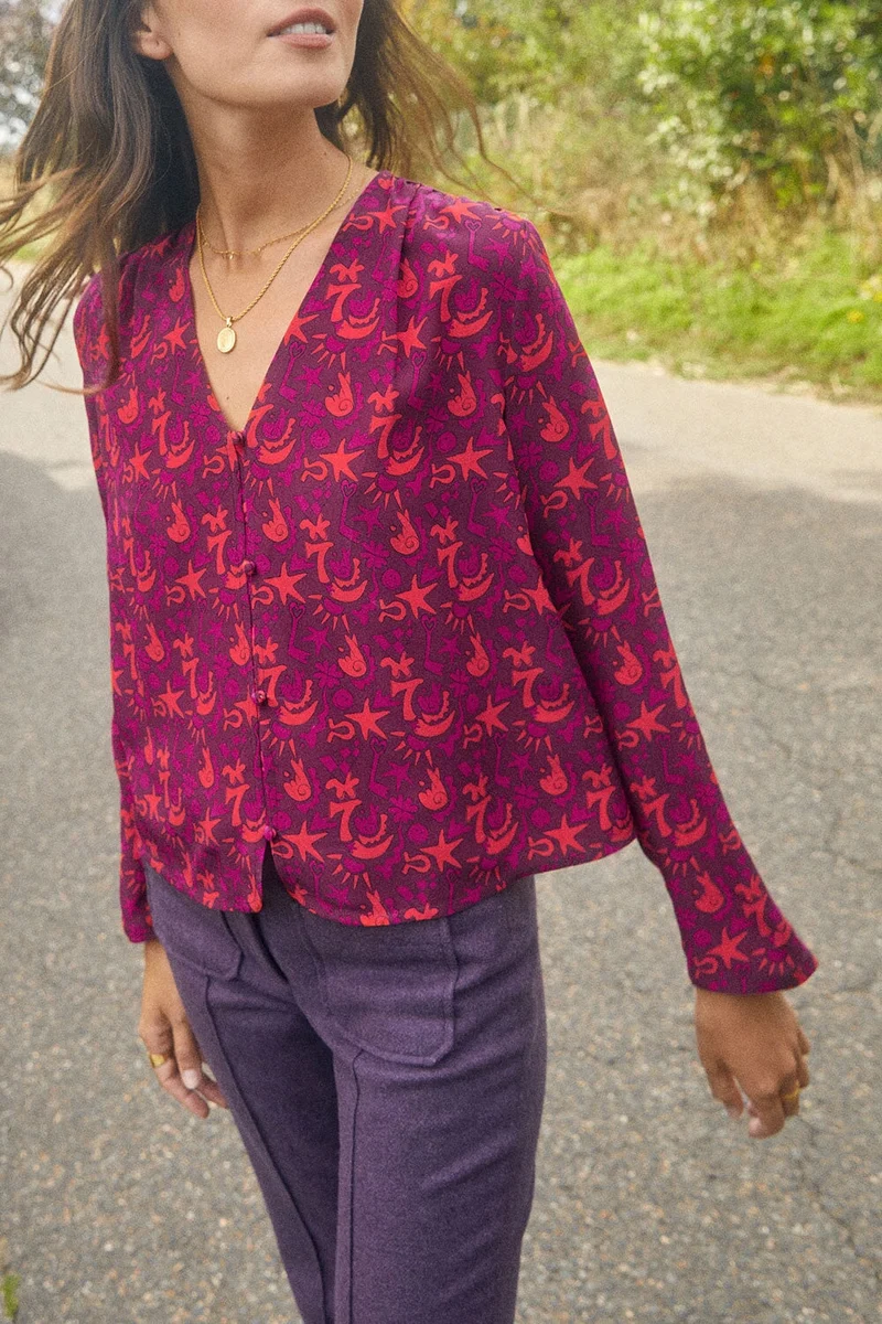 Blouse Envoutante en soie Grigri
