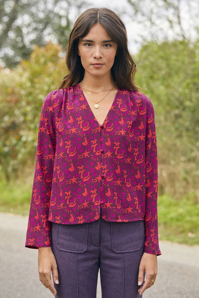 Blouse Envoutante en soie Grigri