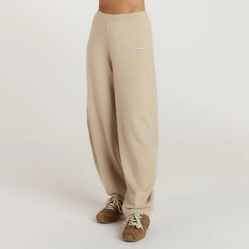 Jogger Barrel en Maille - Flocon d'Avoine