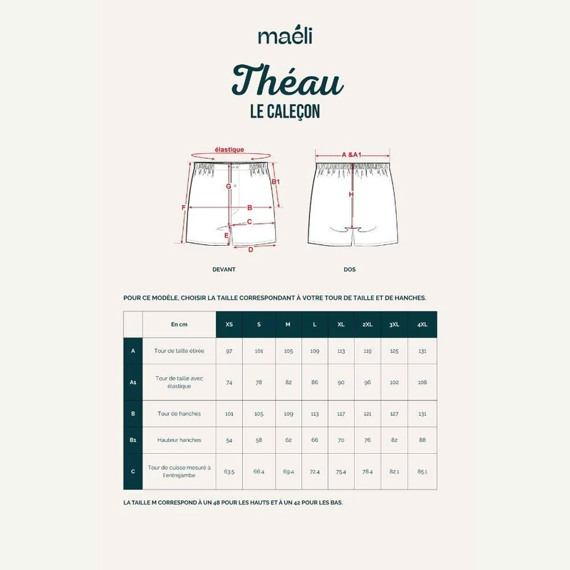 PATRON DE COUTURE PDF | Caleçon Homme Théau | Maéli Paris | FRANÇAIS SEULEMENT