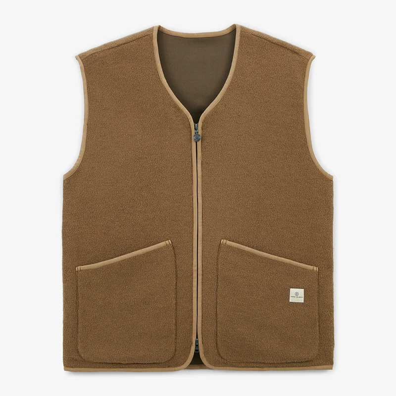 Veste polaire sans manches beige Worker SBPLAY