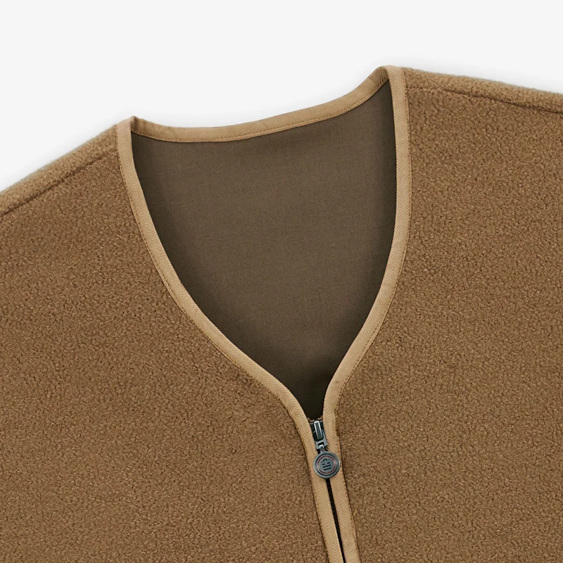 Veste polaire sans manches beige Worker SBPLAY