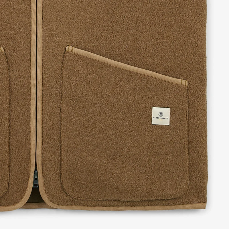Veste polaire sans manches beige Worker SBPLAY