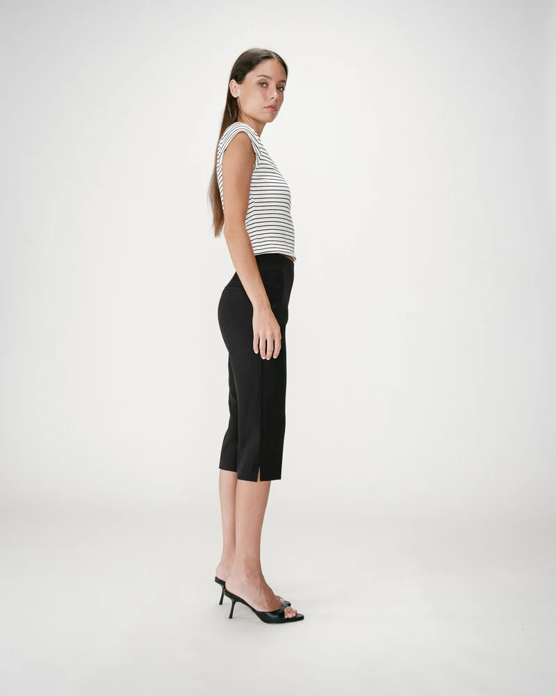 Pantalon capri ajusté 7/8e noir Where