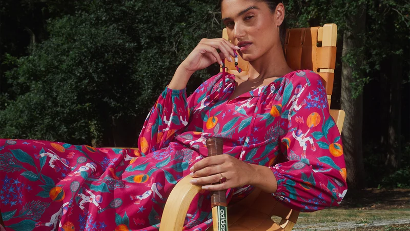 Robe Radieuse en soie Astro Tennis