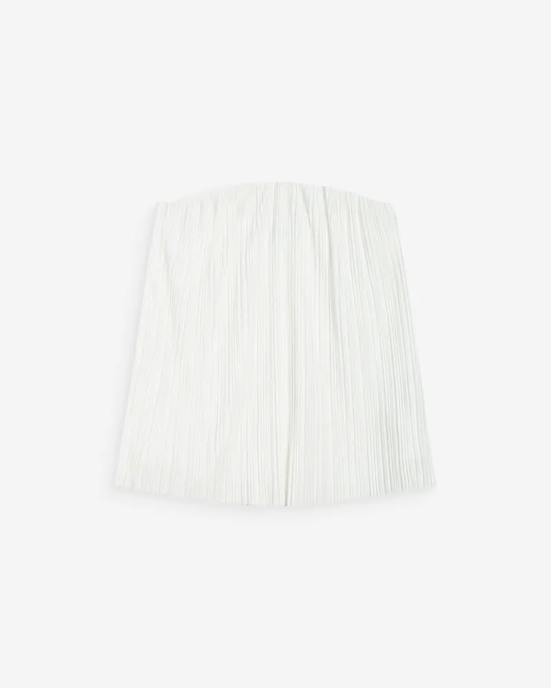 Top bustier plissé aérien ivoire West