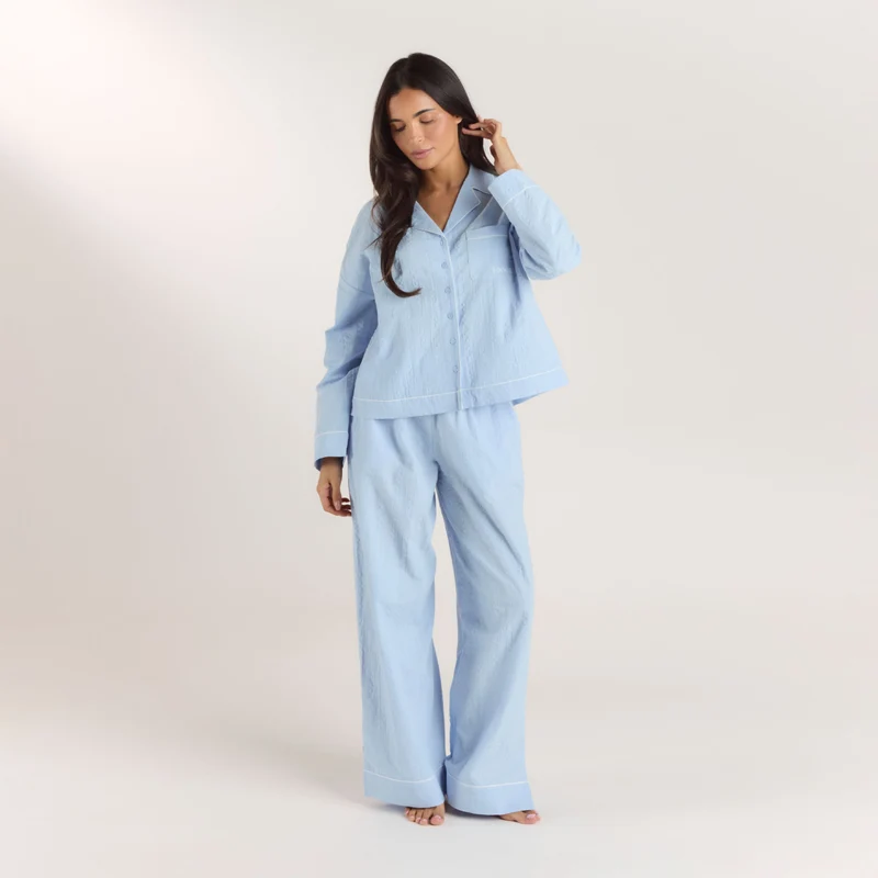 Chemise de Pyjama Texturée - Bleu