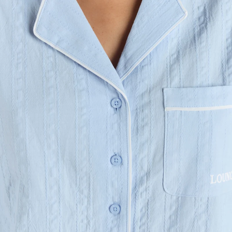 Chemise de Pyjama Texturée - Bleu