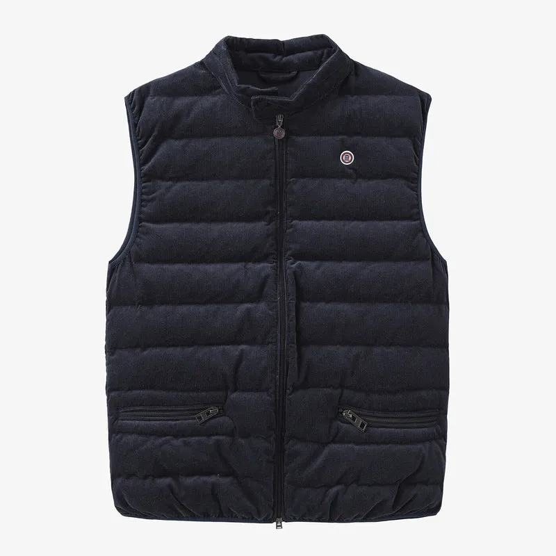 Doudoune Damiano sans manches velours dark navy