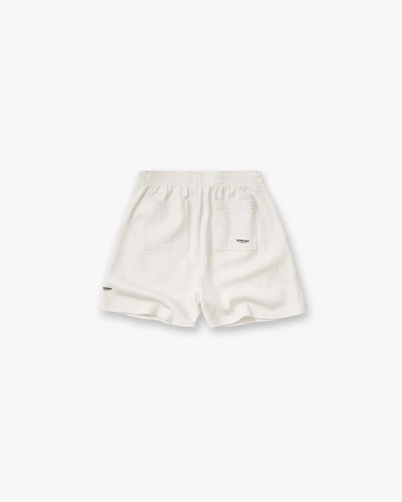 Micro Owners Club Mesh Shorts - Cream Marl