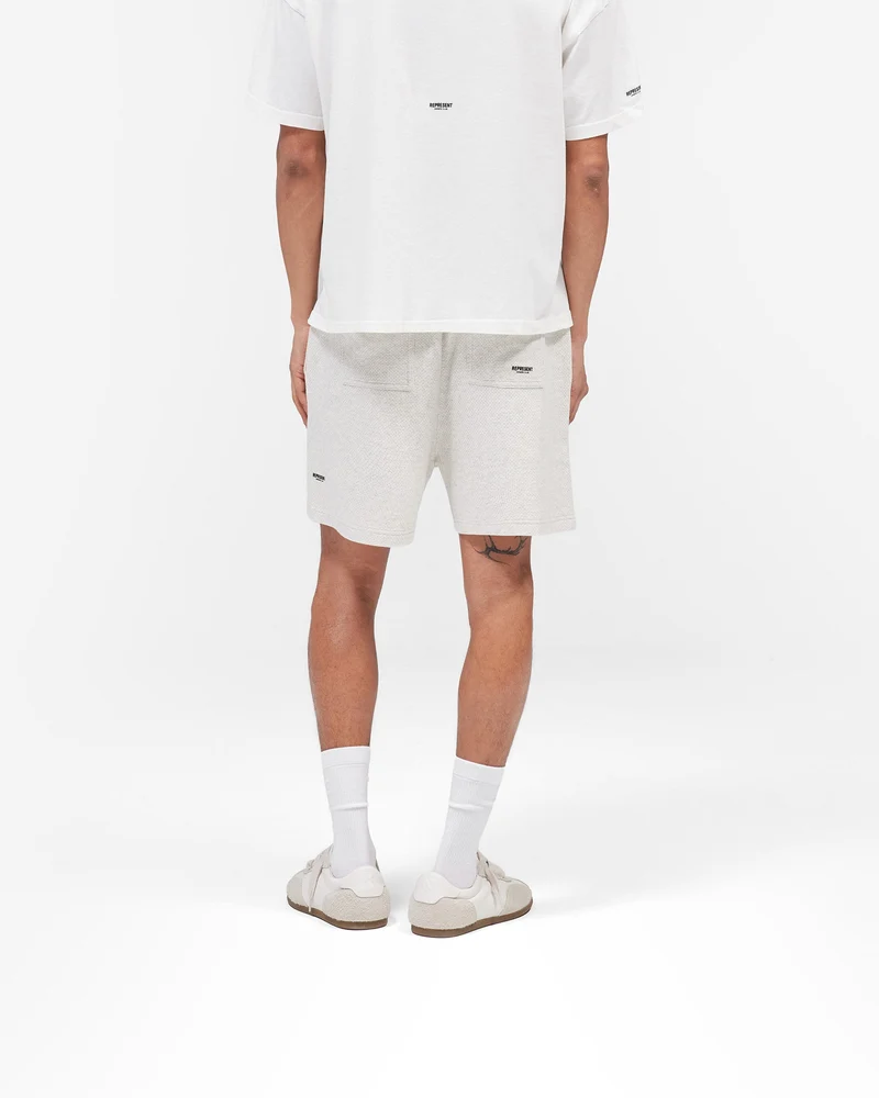 Micro Owners Club Mesh Shorts - Cream Marl