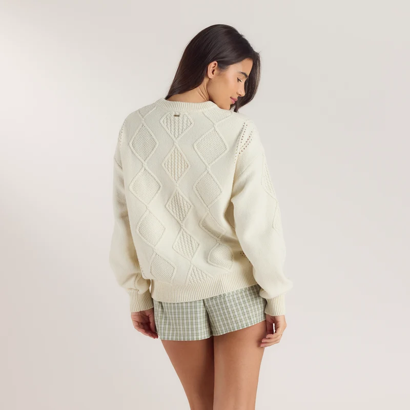 Pull Torsadé - Crème