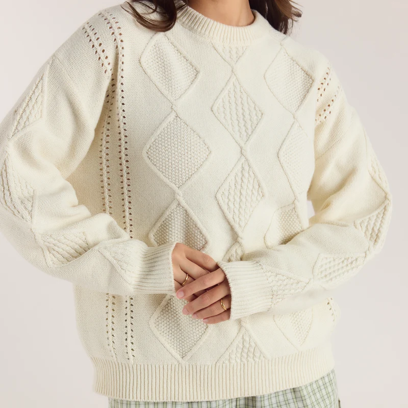 Pull Torsadé - Crème