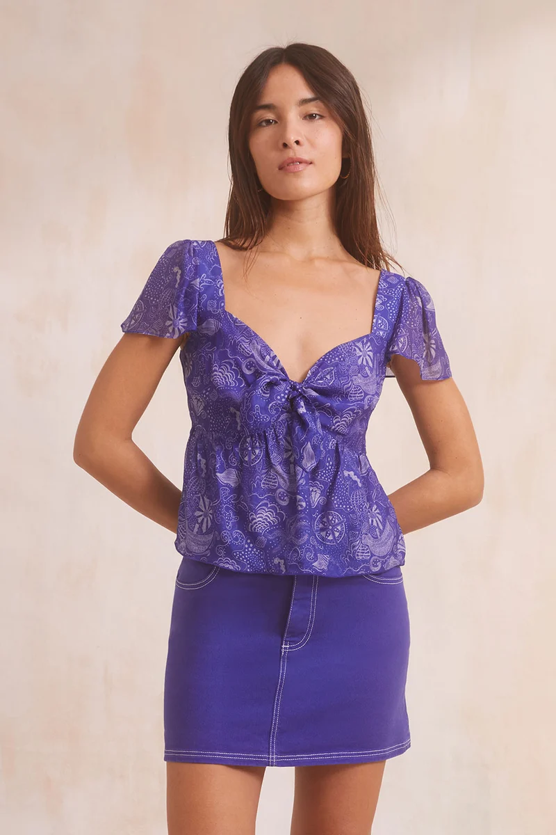 Blouse Romance Carte aux Trésors